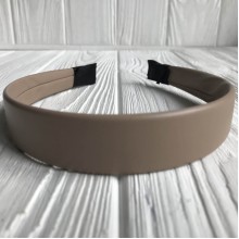 Обруч із екошкіри, 2,5 см, темно-бежевий, шт.