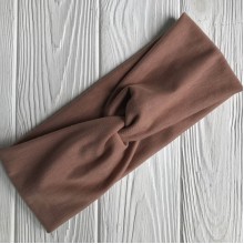  Пов'язка чалма широка, 25х10 см, бежево-пудровий, шт.