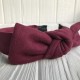 Обруч замшевий бант, 2,5 см, вишневий, шт.