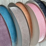 Стрічка велюр з перламутром