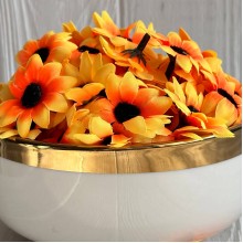 Бутон соняшнику (маленький), 4,5 см, жовто-яскраво-помаранчевий, шт.