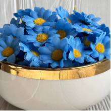 Бутон ромашки, 4 см, блакитний, шт.