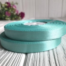 Атлас 1,2 см, лазурний, рулон 33 м