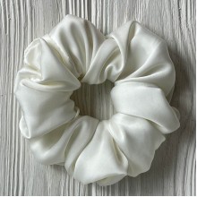 Скранч шовк, 11 см, айворі, шт. 