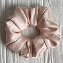 Скранч шовк, 11 см, бежево-рожевий, шт. 