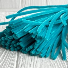 Синельний дріт простий, 30 см, бірюзовий, шт.