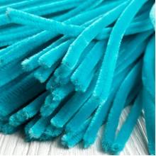 Синельний дріт простий, 30 см, бірюзовий, шт.