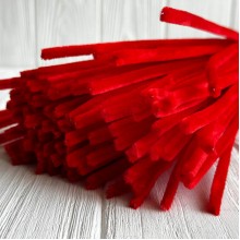 Синельний дріт простий, 30 см, червоний, шт.