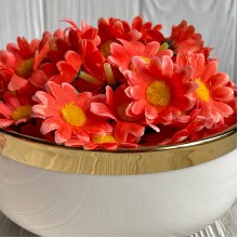 Бутон ромашки, 4 см, темно-персиковий, шт.