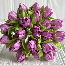 Пролісок, 2 см, баклажановий, пучок з 20 квіточок