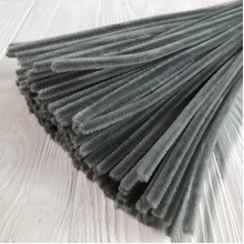 Синельний дріт простий, 30 см, темно-сірий, шт.