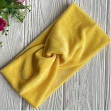 Повязка спорт велюр, 12 см, жовтий, шт.