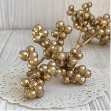 Гілочка горобини, 6х8 см, золото, шт.