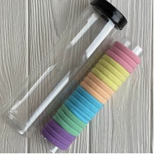 Резинка нейлон (колба), 4 см, пастельний мікс, упаковка 20 шт.