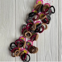 Резинки у связках, 2,7 см, бежево-сірі, упаковка 12 связок