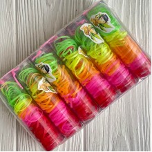 Резинки силіконові в колбі, 2,2 см, червоно-малинові, упаковка 12 шт.