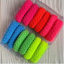 Резинка в коробці (вязка), 4,5 см, яскраві тони, упаковка 12 шт.
