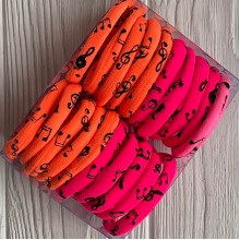 Резинка в коробці (ноти), 5 см, яскраві тони, упаковка 20 шт.