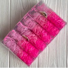 Резинки силіконові в колбі, 2,2 см, рожеві тона, упаковка 12 шт.