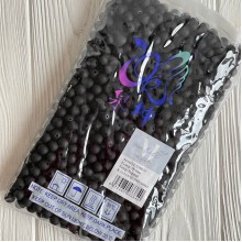 Бусина матова "Зефірка", 8 мм, чорна, шт.