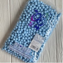 Бусина матова "Зефірка", 8 мм, блакитна, шт.