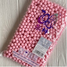 Бусина матова "Зефірка", 8 мм, світло-рожева, шт.