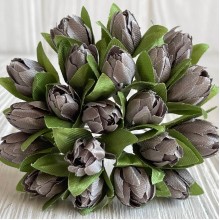 Пролісок, 2 см, сіро-оливковий, пучок з 20 квіточок