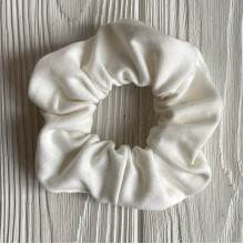 Скранч трикотаж, 11 см, молочний, шт.