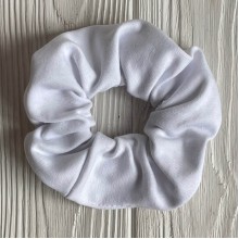 Скранч трикотаж, 11 см, білий, шт.