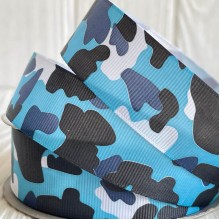 Репс 2,5 см, камуфляж, бірюзовий, метр