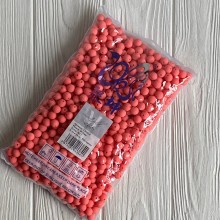 Бусина матова "Зефірка", 8 мм, яскраво-коралова, шт.