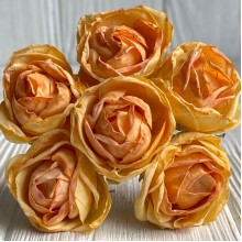 Вінтажна троянда, 3,5 см, темно-жовта, пучок з 6 квіточок