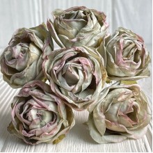 Вінтажна троянда, 3,5 см, мятна, пучок з 6 квіточок