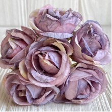 Мармурова троянда, 4,5 см, лілово-рожева, пучок
