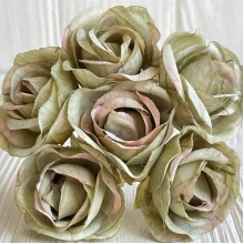 Мармурова троянда, 4,5 см, оливково-мятна, пучок