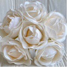 Мармурова троянда, 4,5 см, молочна, пучок