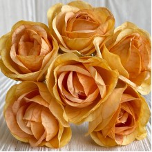 Мармурова троянда, 4,5 см, темно-жовта, пучок
