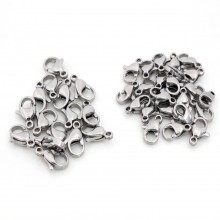 Карабін маленький, 12х6 мм, срібло, шт.