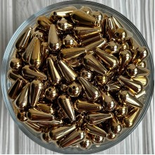 Бусина капля, 16х8 мм, золото, шт.