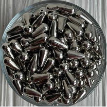 Бусина капля, 16х8 мм, срібло, шт.