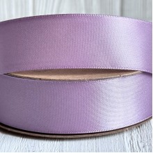 Атлас двосторонній (преміум), 2,5 см, фіалковий, метр