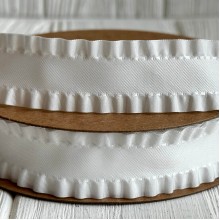 Стрічка-рюша, 2,5 см, айворі, метр