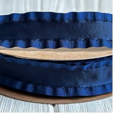 Стрічка-рюша, 2,5 см, сапфірова, метр