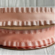 Стрічка-рюша, 2,5 см, персикова, метр