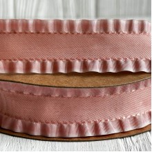 Стрічка-рюша, 2,5 см, пудрова, метр