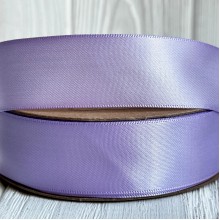 Атлас двосторонній (преміум), 2,5 см, ліловий, метр