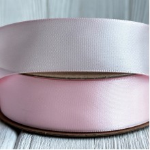 Атлас двосторонній (преміум), 2,5 см, світло-рожевий, метр