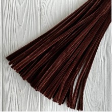 Синельний дріт простий, 30 см, коричневий, шт.