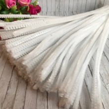 Синельний дріт простий, 30 см, білий, шт.