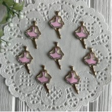 Серединка метал балерина, 32 мм, рожевий, шт.